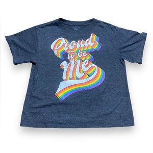 MIGHTY FINE LGBTQ RAINBOW CROP TOP TSHIRT